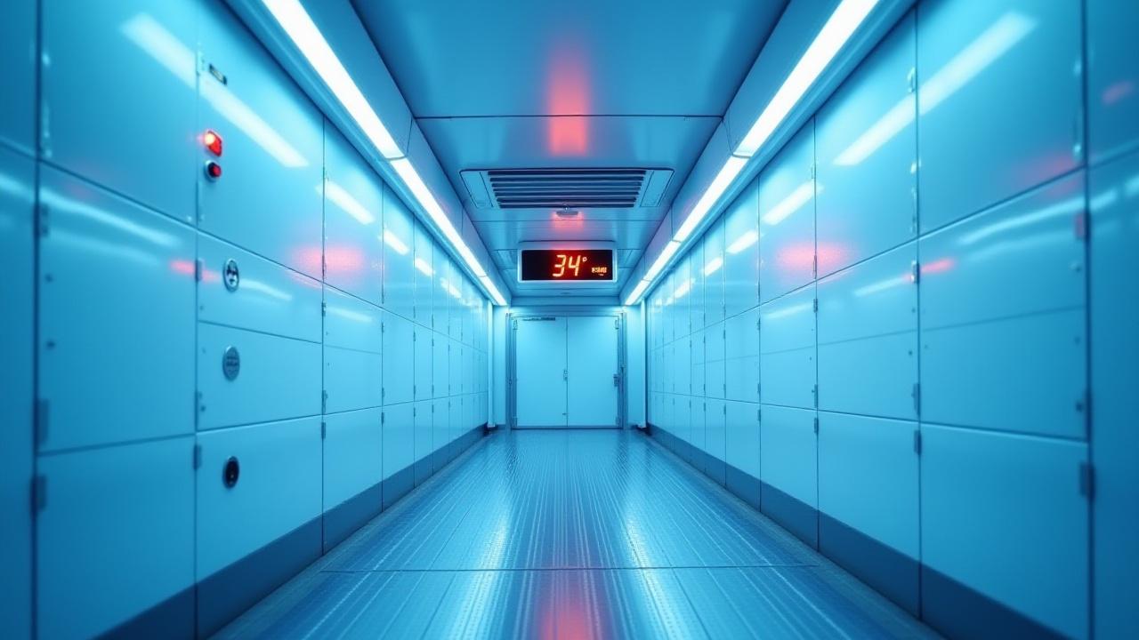 Modern Reefer Interior with Advanced Temperature Control Panel
